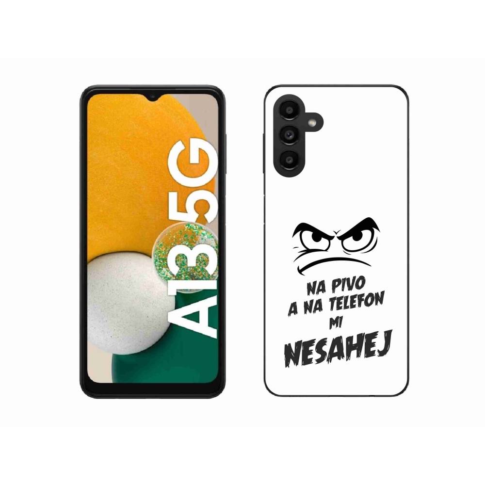 Gél borítás mmCase Samsung Galaxy A13 5G - sör motívum 2 fehér háttérrel