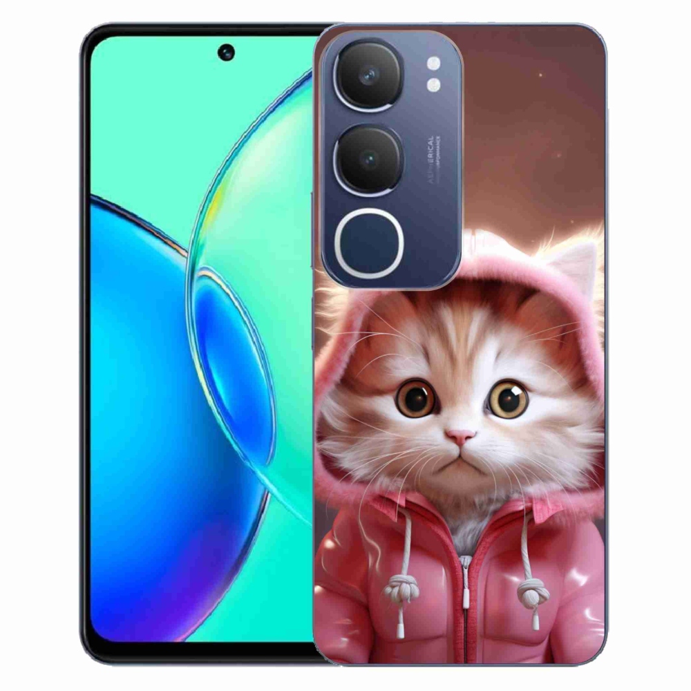Gélburkolat mmCase a Vivo Y19s készülékhez - aranyos cica 3