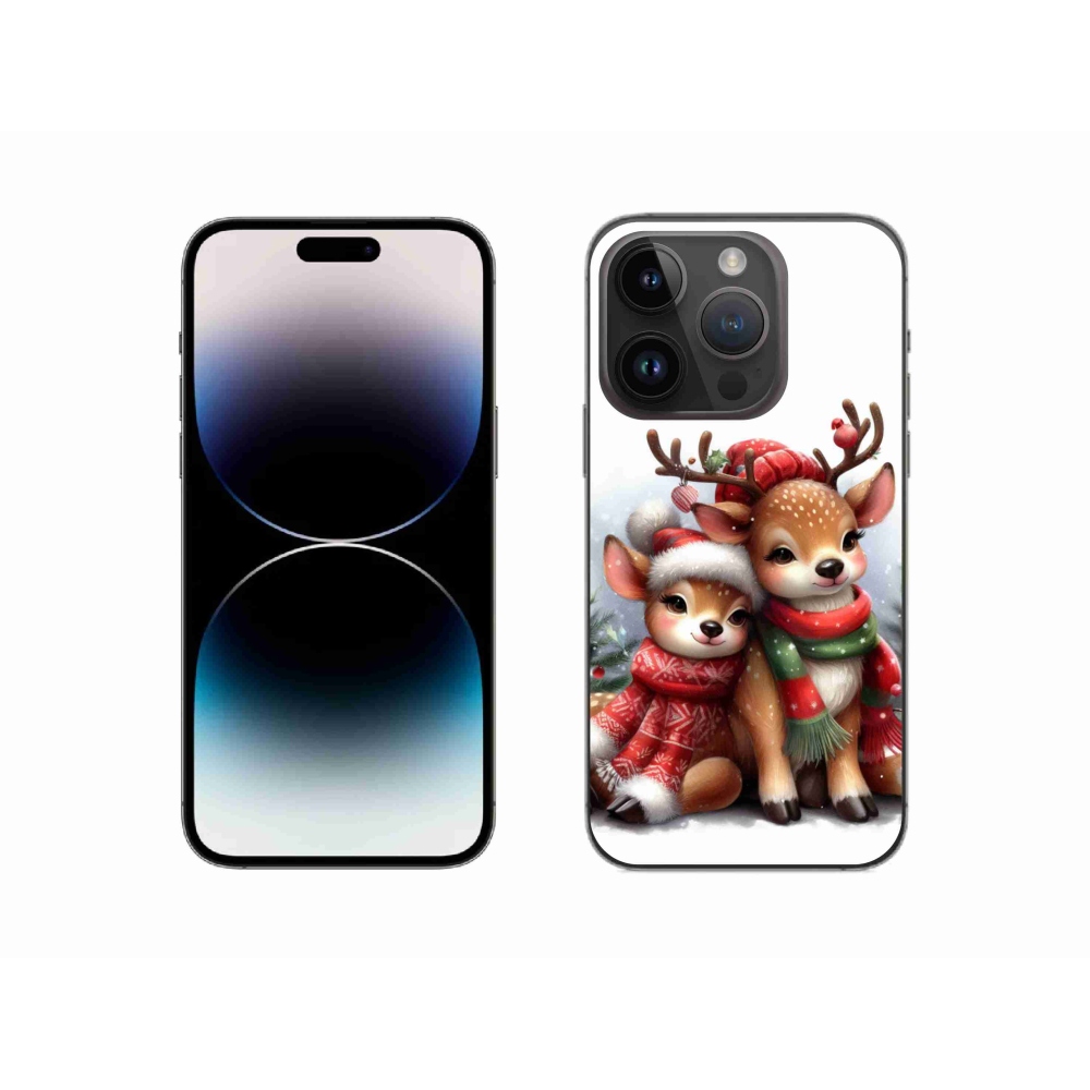 Zselés borítás mmCase iPhone 14 Pro készülékhez - karácsonyi rénszarvas
