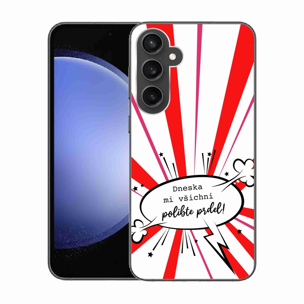 Gél borítás mmCase Samsung Galaxy S23 FE - vicces szöveg 15 fehér háttér