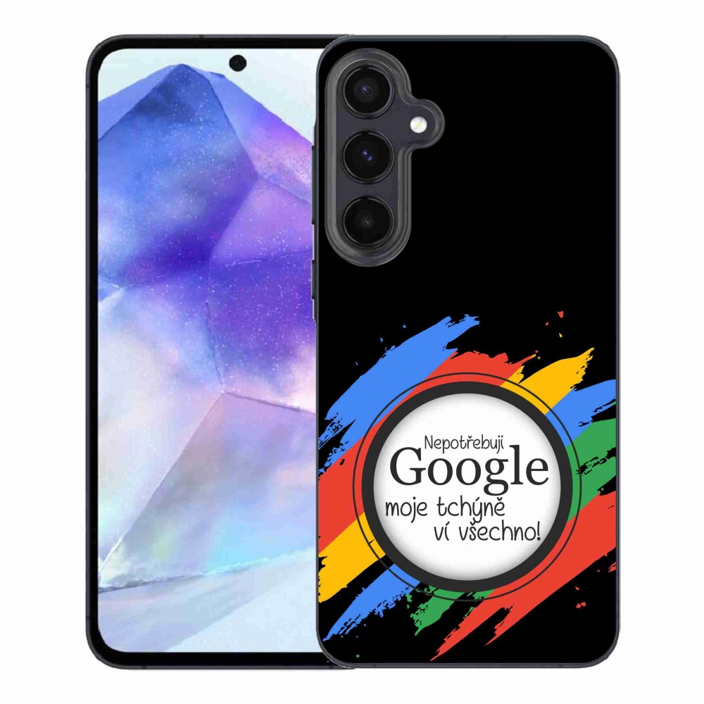Gél borító mmCase Samsung Galaxy A55 5G - anyós mindent tud fekete háttérrel