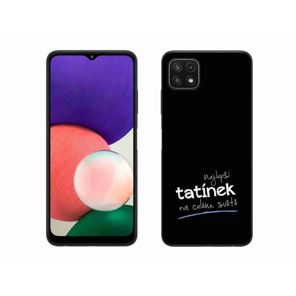 Gél borító mmCase Samsung Galaxy A22 5G - legjobb apuci 4 fekete háttérrel