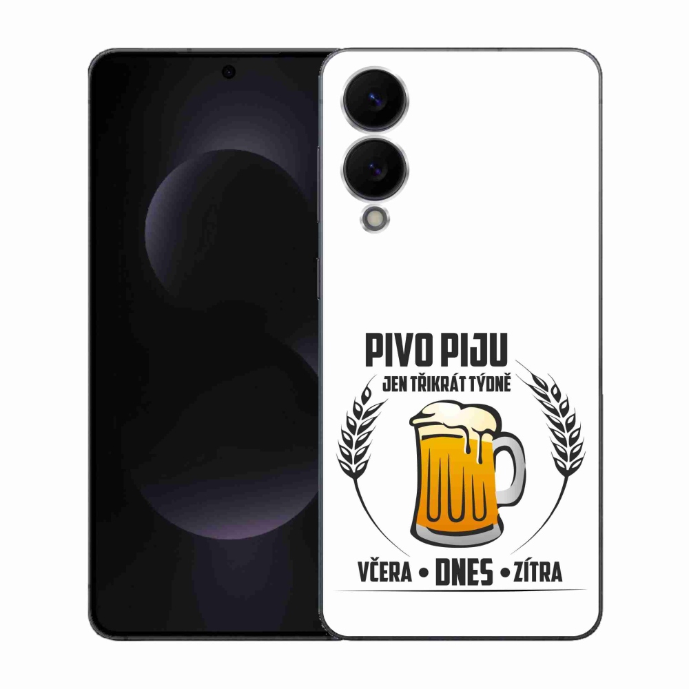 Gél borítás mmCase Samsung Galaxy S25 Edge készülékhez - sör motívum fehér háttér
