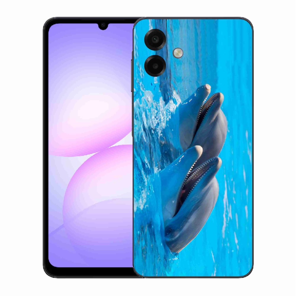 Zselés borítás mmCase Samsung Galaxy A07 4G - delfinek számára