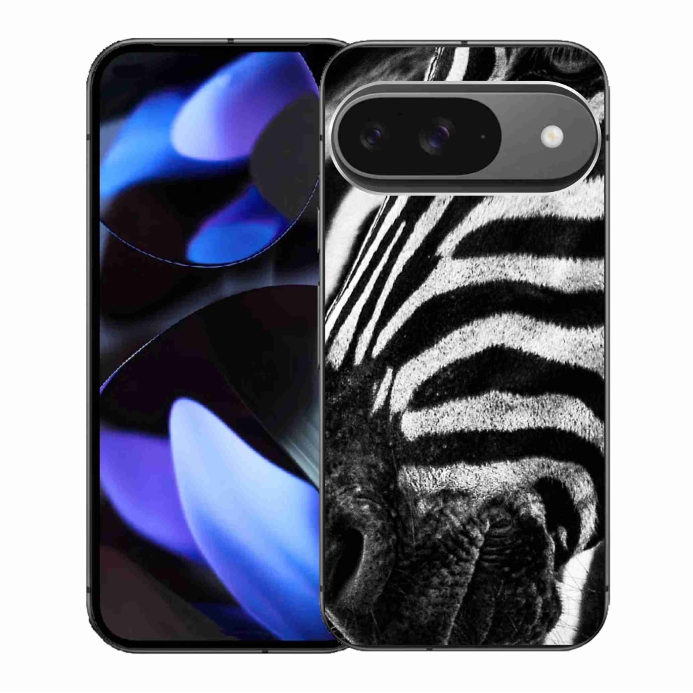 Zselés borítás mmCase a Google Pixel 9/9 Pro készülékhez - zebra