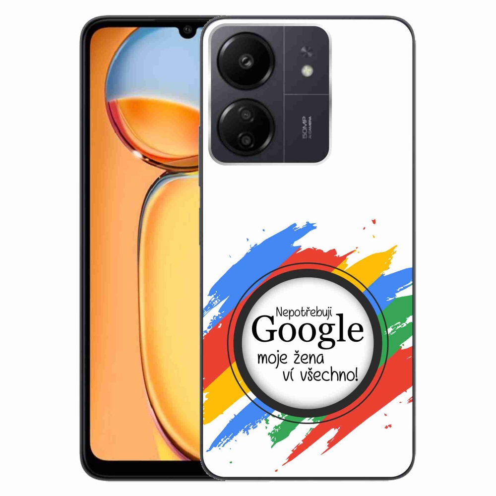 Gél borító mmCase a Xiaomi Poco C65/Redmi 13C - a nő mindent tud fehér háttérrel