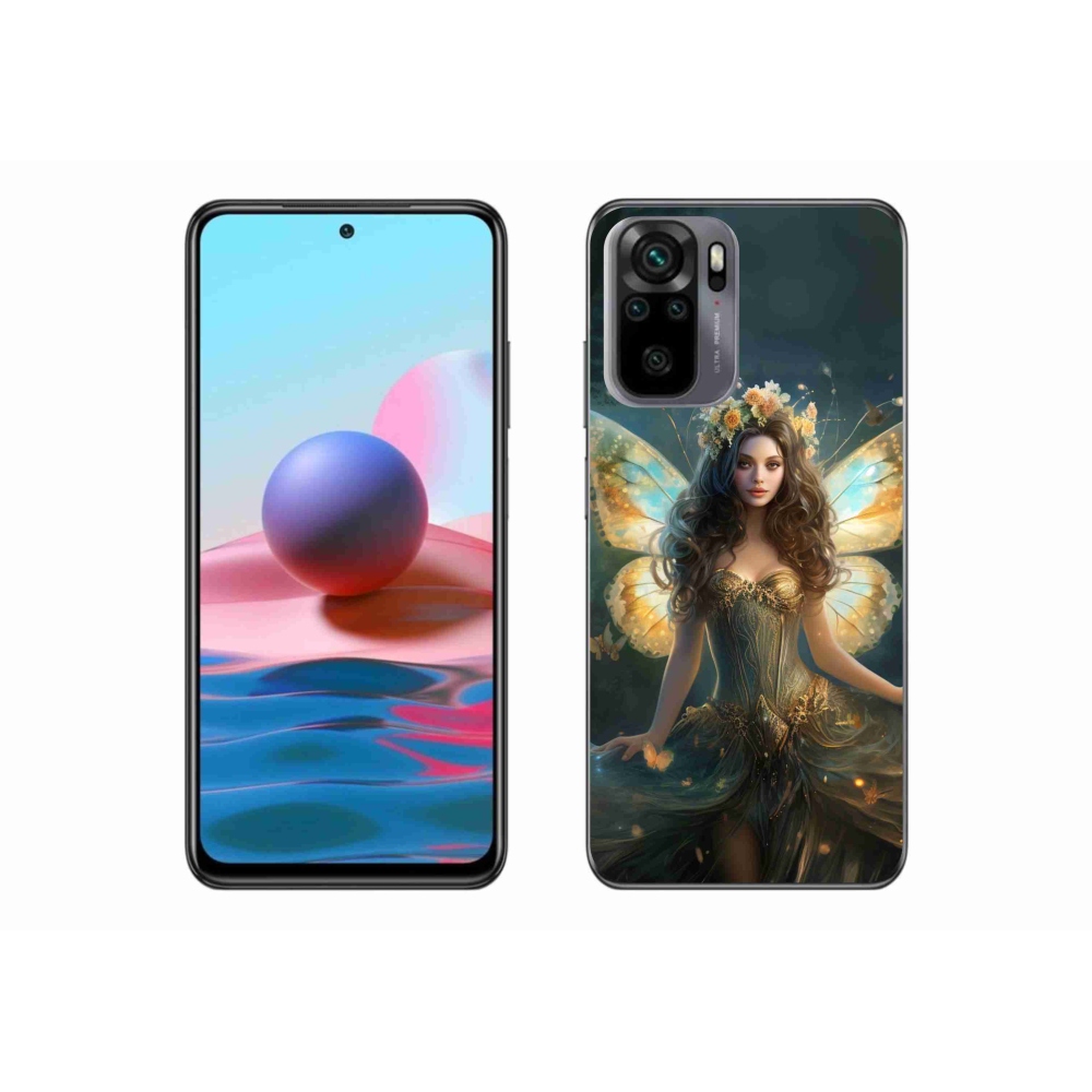 Gél borítás mmCase a Xiaomi Poco M5s számára - pillangó nő