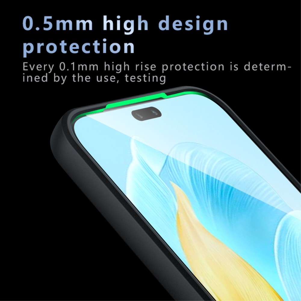 Gélkeretes tok fix hátlappal a Honor 200 Lite 5G számára - fekete