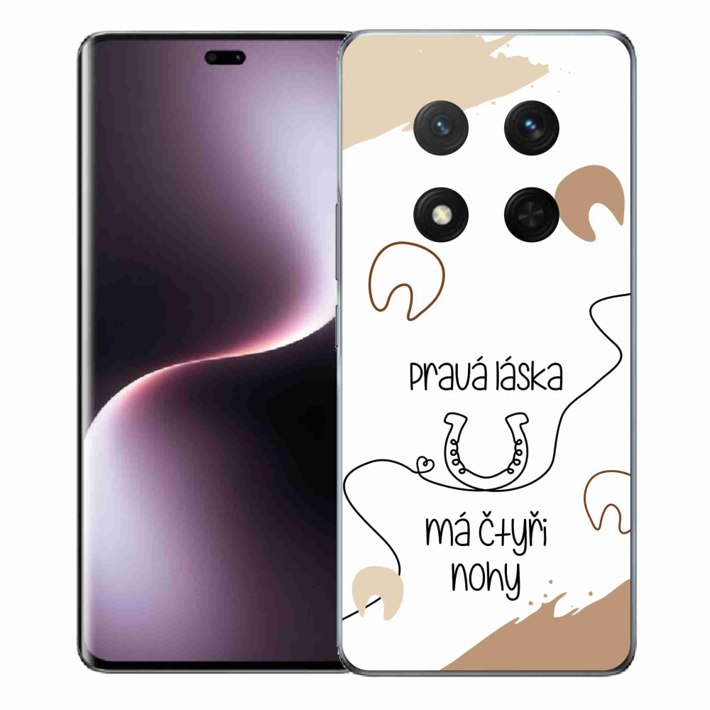 Gél borítás mmCase a Honor Magic 7 Lite 5G számára - ló motívum fehér háttérrel