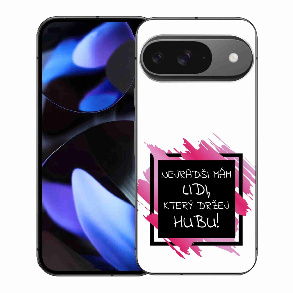 Gél borítás mmCase a Google Pixel 9/9 Pro számára - vicces szöveg 7 fekete és fehér háttérrel