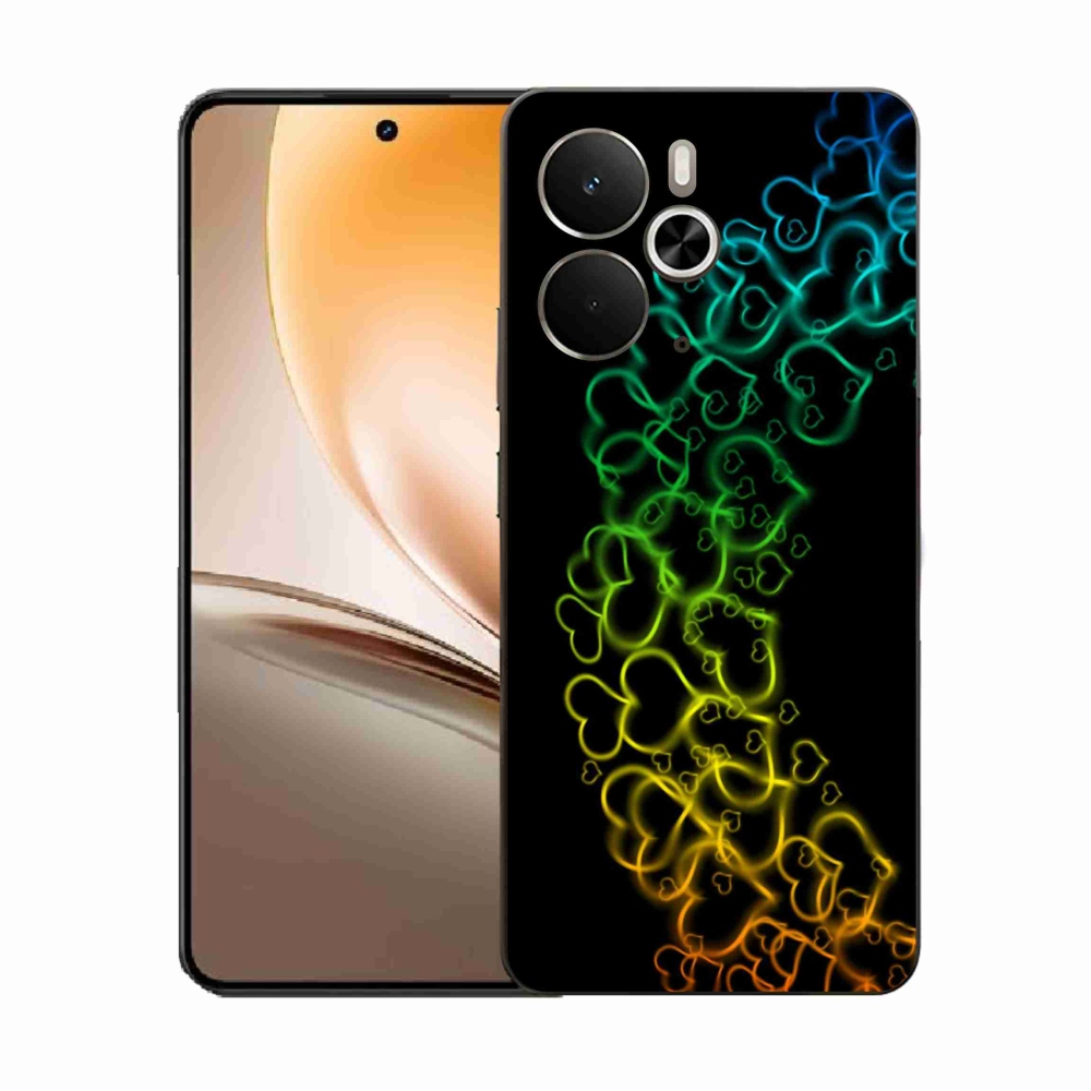 Zselés borítás mmCase a Realme 14 5G készülékhez - színes szívek