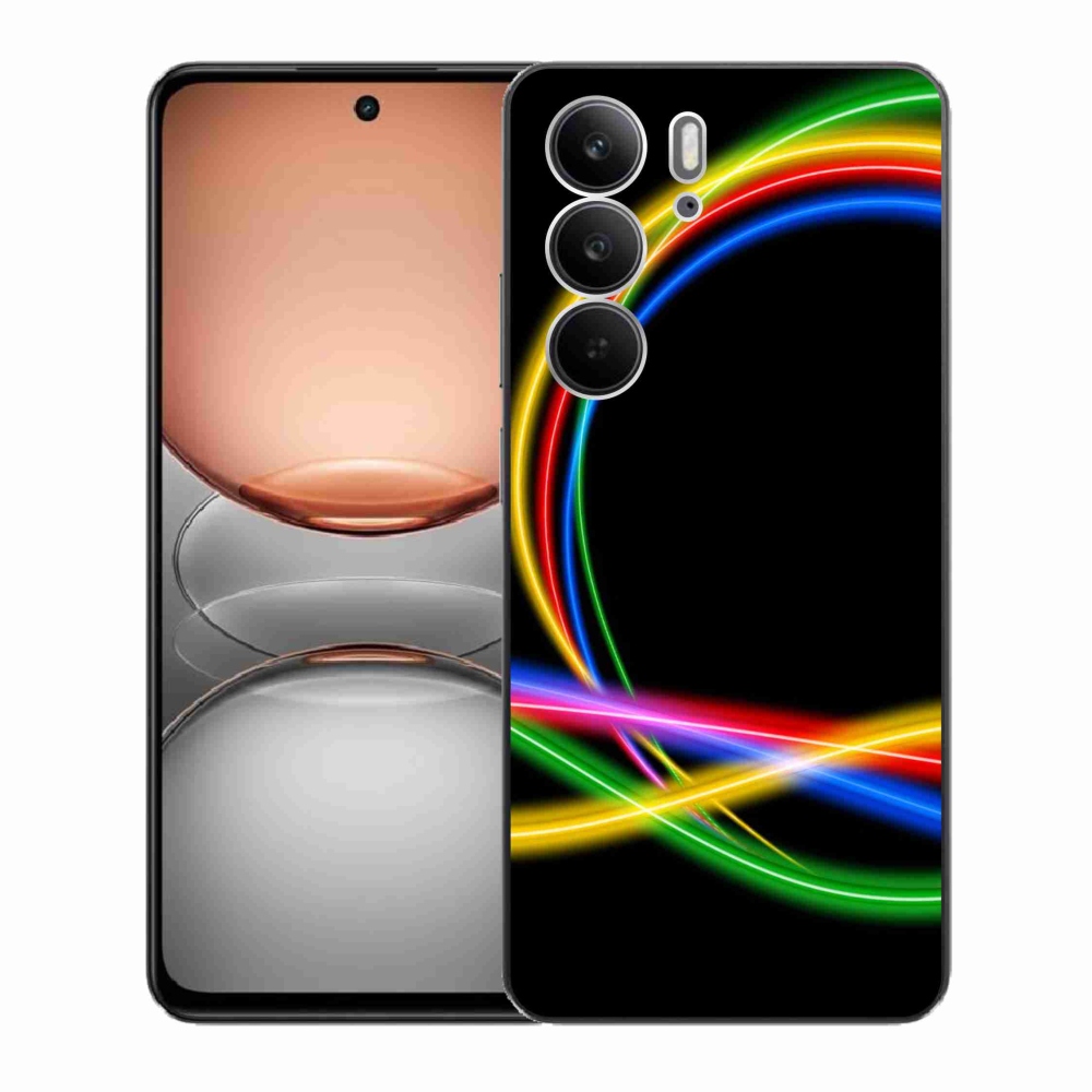 Gél borító mmCase a Realme C75 készülékhez - neon körök