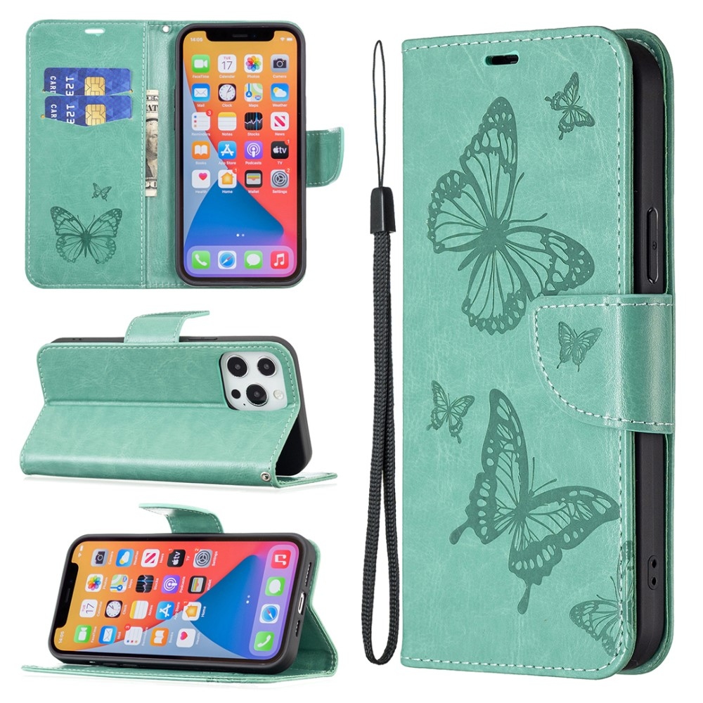 Pillangó könyv tok Xiaomi Redmi Note 13 Pro 4G/Poco M6 Pro - teal színben
