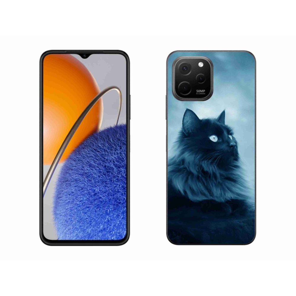 Gél tok mmCase a Huawei Nova Y61 készülékhez - fekete cat 1