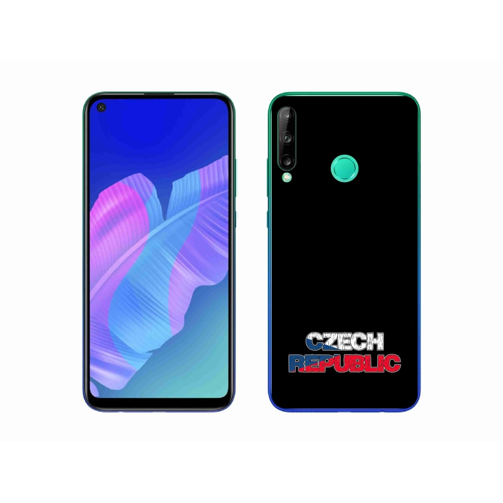 Gél borítás mmCase a Huawei P40 Lite E - Csehország fekete háttérrel