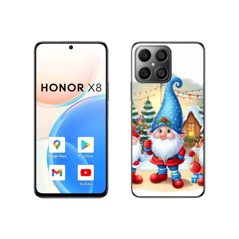 Gél borítás mmCase a Honor X8 4G-hez - Karácsonyi manók