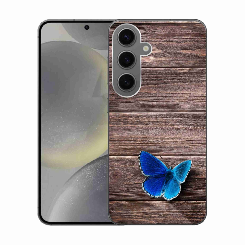 Gél védőhuzat mmCase Samsung Galaxy S24 készülékhez - kék pillangó 1