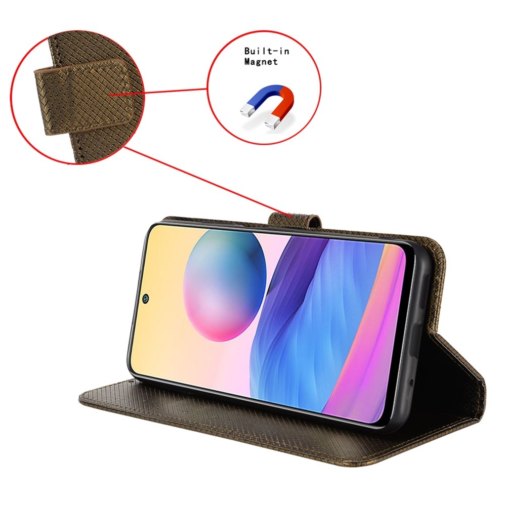 Gyémánt könyv tok a Xiaomi Poco F7 Pro 5G/Poco F7 Ultra 5G készülékhez - barna