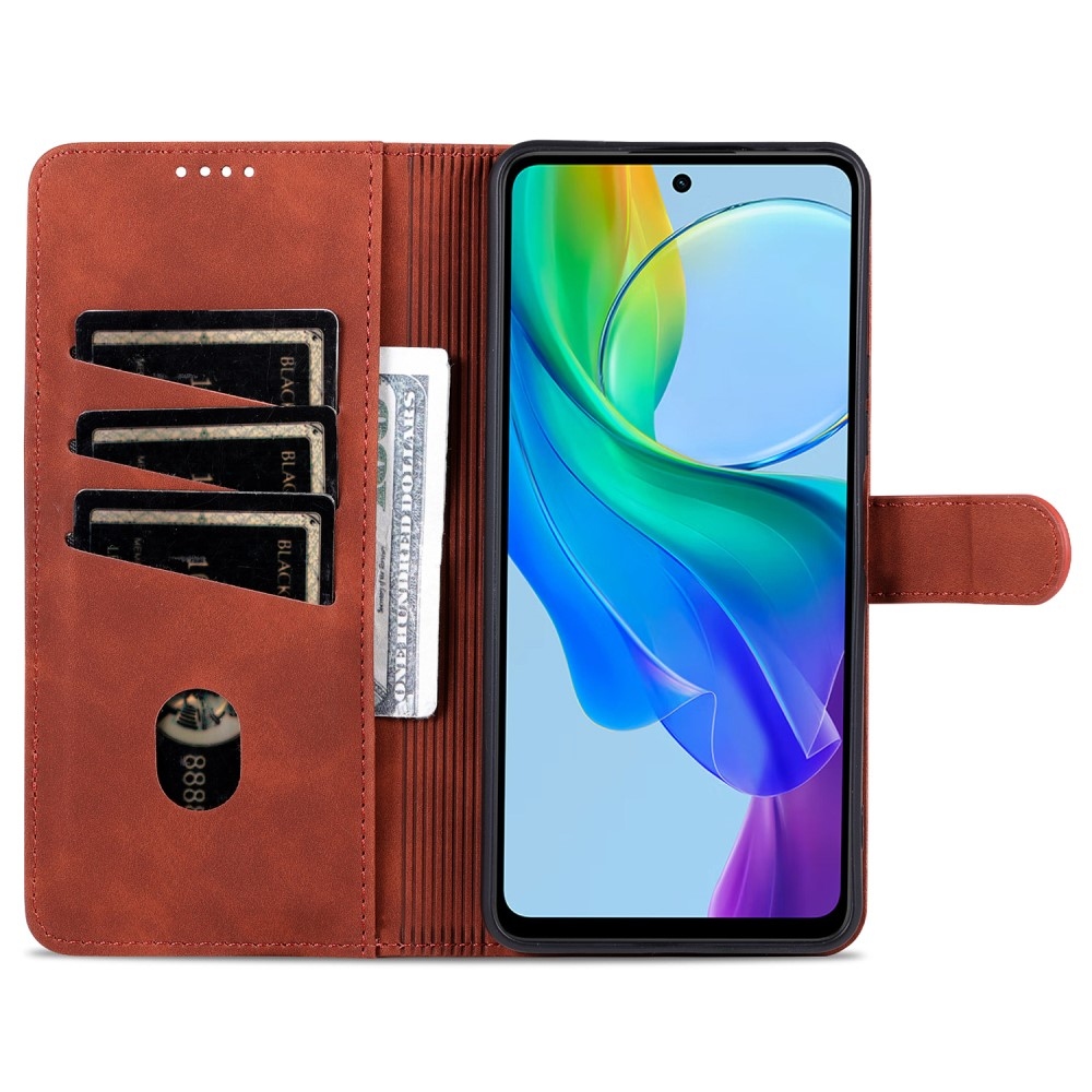 AZNS könyv tok a Vivo V29 Lite 5G-hez - barna