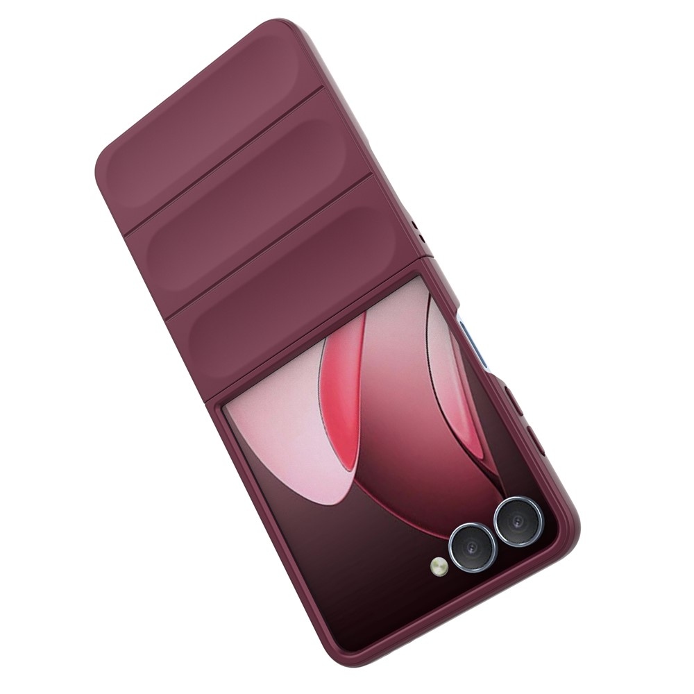 Rugg tartós zselés tok Samsung Galaxy Z Flip7 5G készülékhez - bordó színű