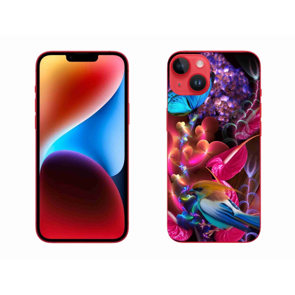 Zselés borítás mmCase iPhone 14 Plus készülékhez - színes virágok