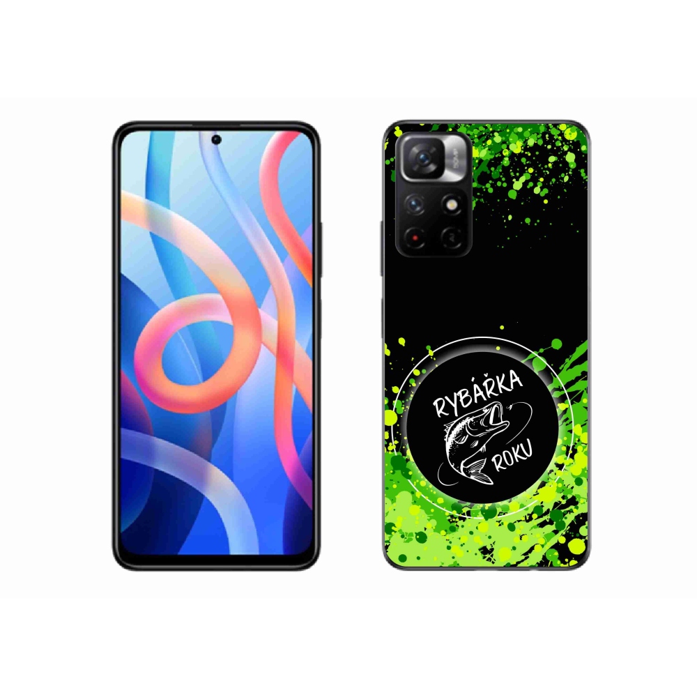 Gél borító mmCase a Xiaomi Redmi Note 11S 5G-hez - az év horgásza fekete háttérrel
