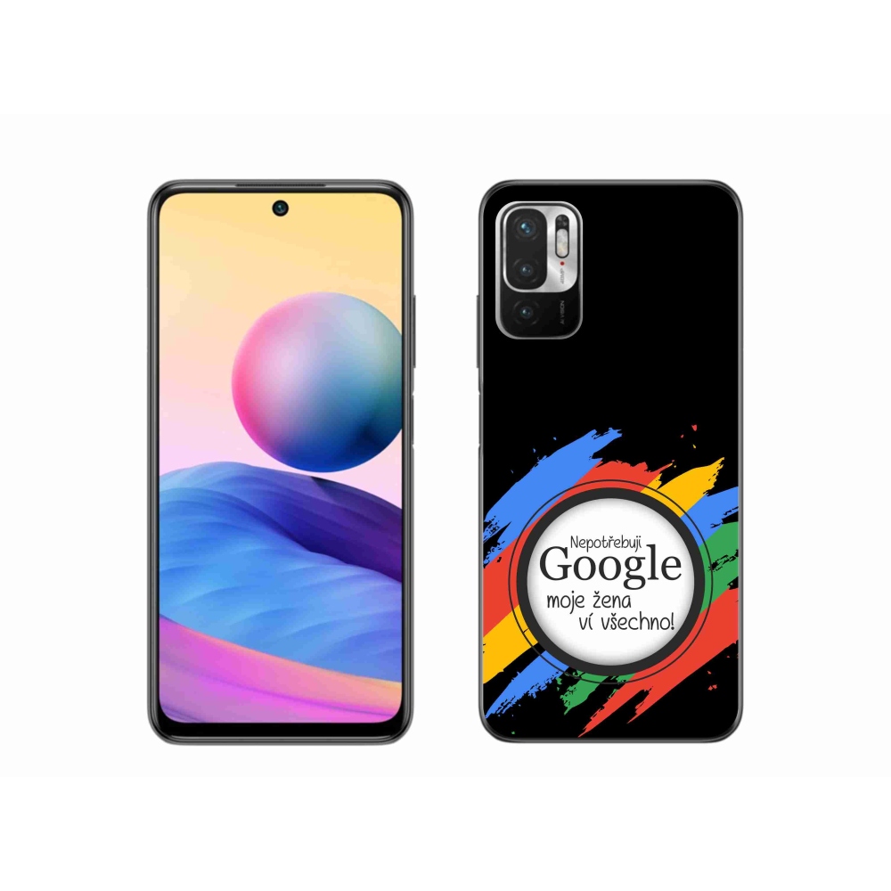 Gél borító mmCase a Xiaomi Redmi Note 10 5G-hez - a nő mindent tud fekete háttérrel