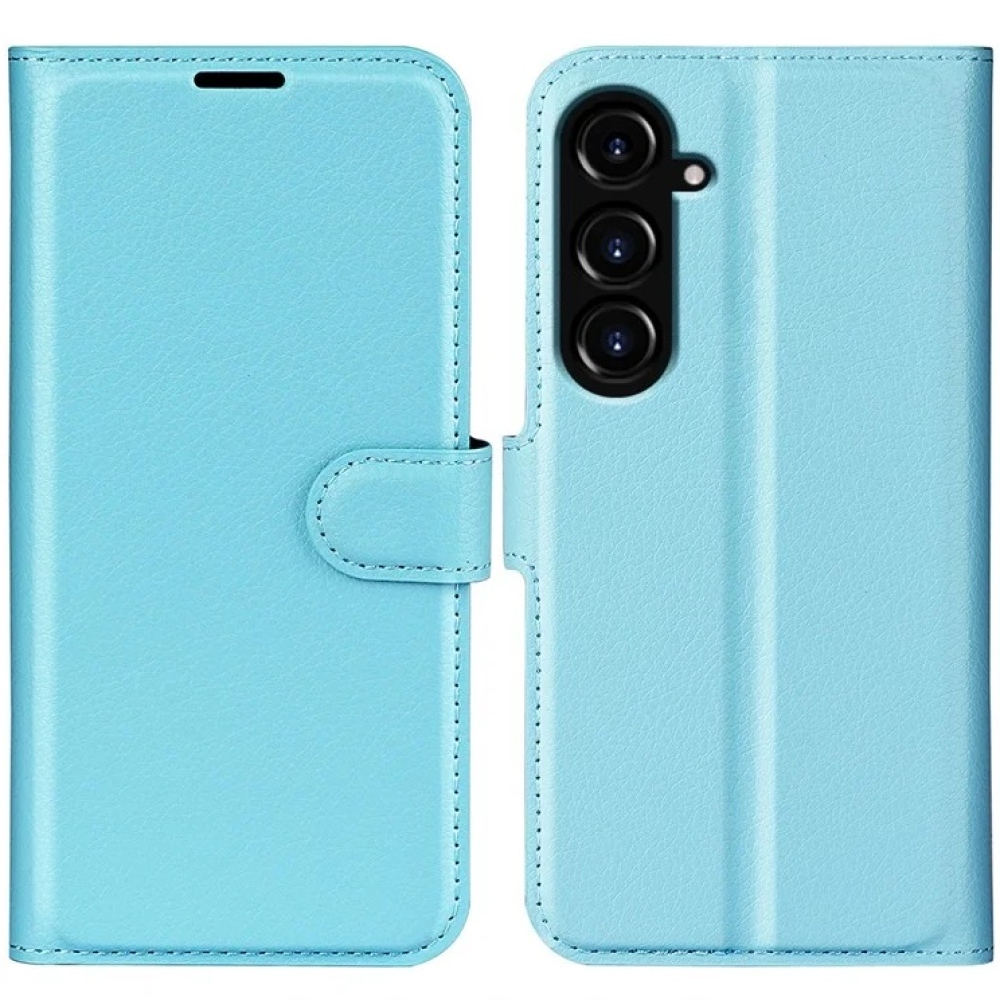 Litchi könyv tok Samsung Galaxy S23 FE készülékhez - kék