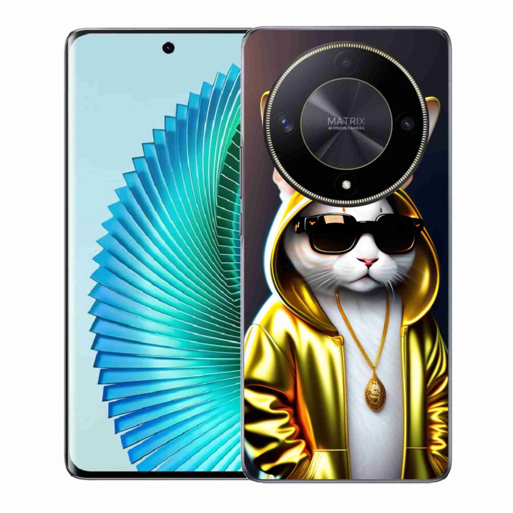 Zselés borítás mmCase a Honor Magic 6 Lite 5G számára - cat boss