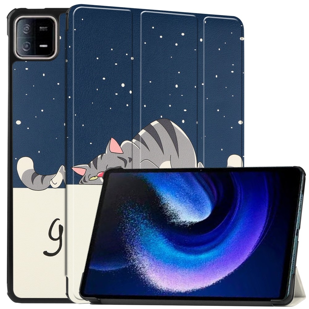 Nyomtatás intelligens záró tok Xiaomi Pad 6 - macska
