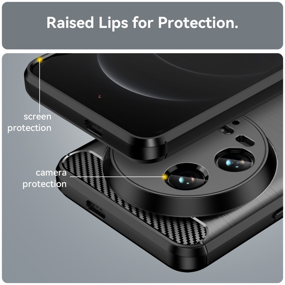 Szénálló gél tok a Xiaomi 14 Ultra számára - fekete