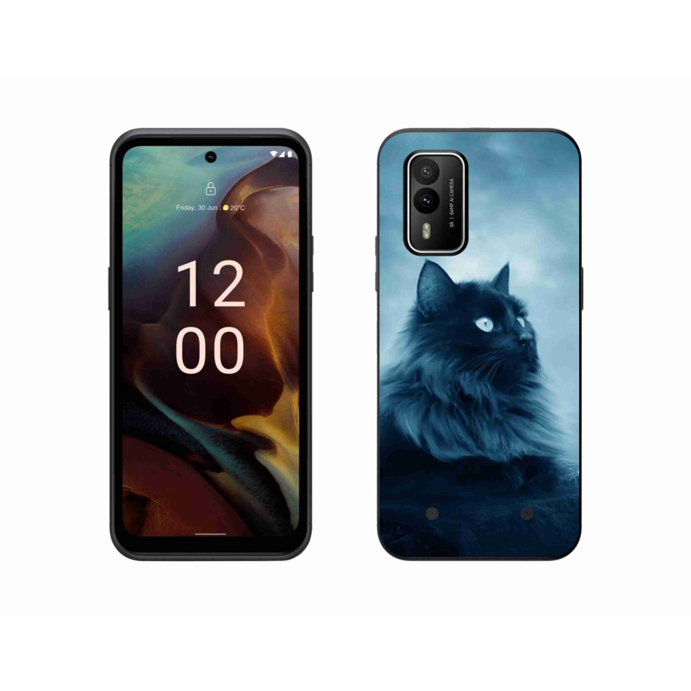 Gél tok mmCase a Nokia XR21 készülékhez - fekete cat 1