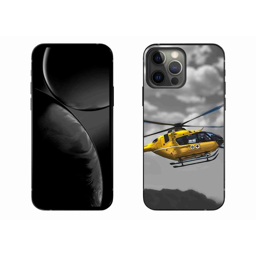 Zselés borítás mmCase iPhone 13 Pro Max 6.7 - sárga helikopterhez