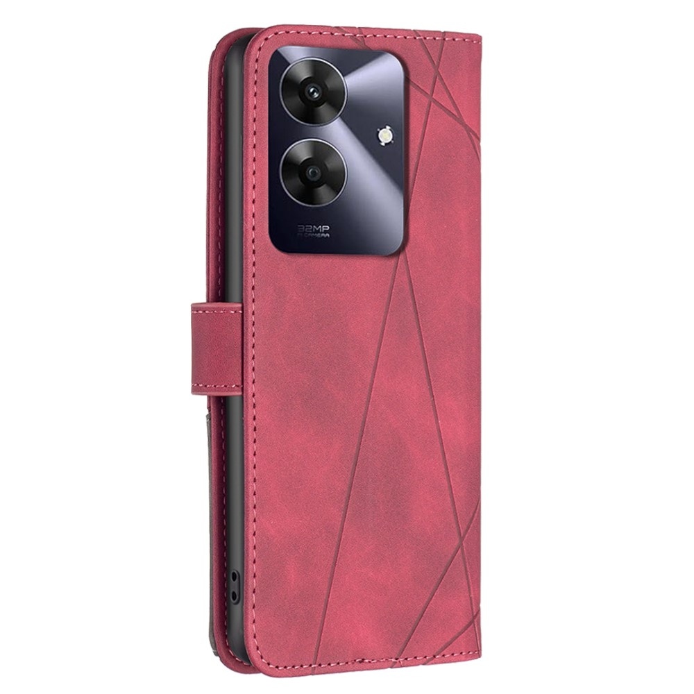 BNF háromszög alakú könyvtáska Realme Note 60-hoz - piros