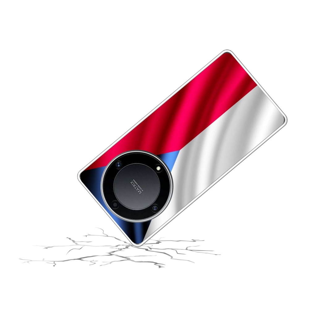 Gél borító mmCase a Honor Magic 5 Lite 5G számára - cseh zászló