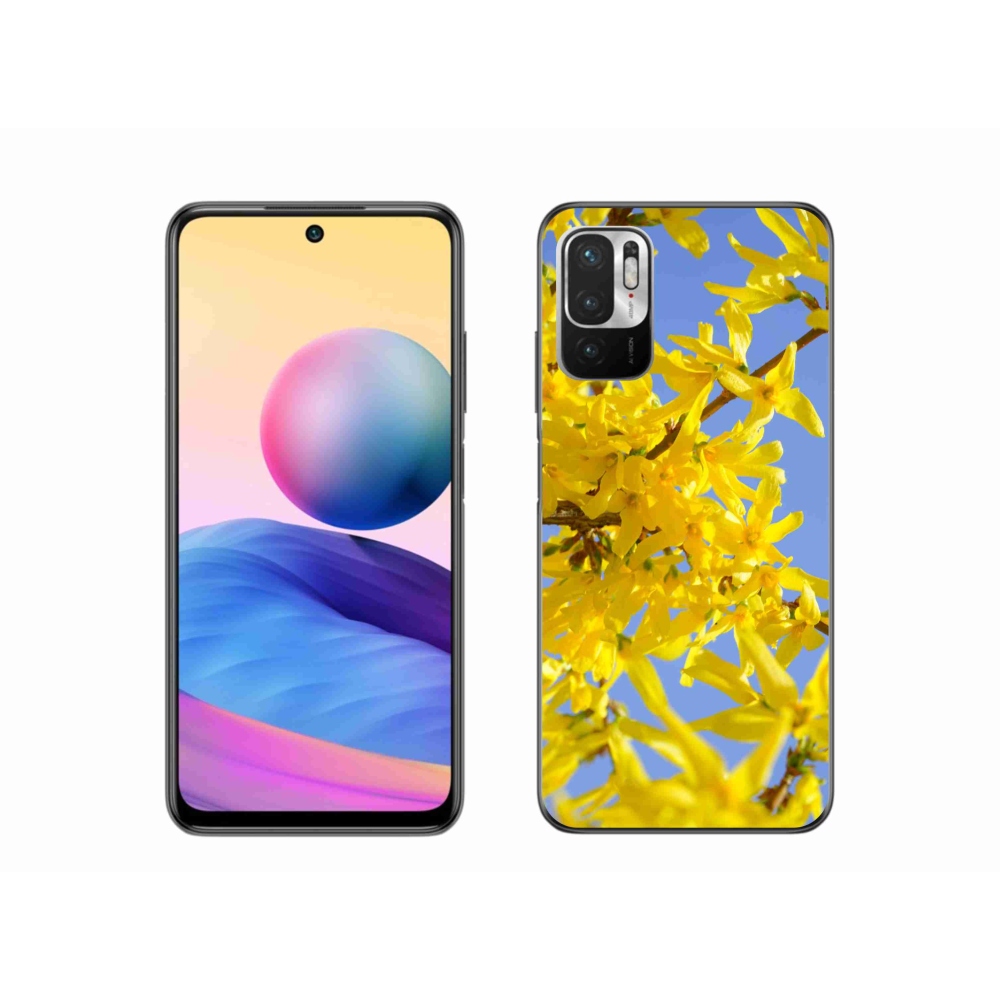 Gél borítás mmCase a Xiaomi Redmi Note 10 5G-hez - sárga virágok