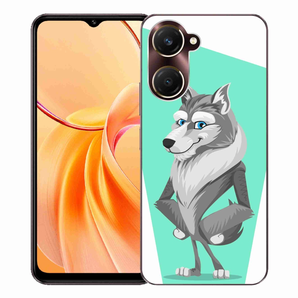 Gél borító mmCase a Vivo Y28s 5G-hez - rajzfilmfarkas