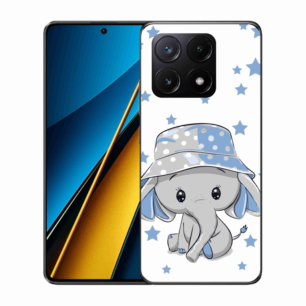 Gél borítás mmCase a Xiaomi Poco X6 Pro 5G számára - kék elefánt