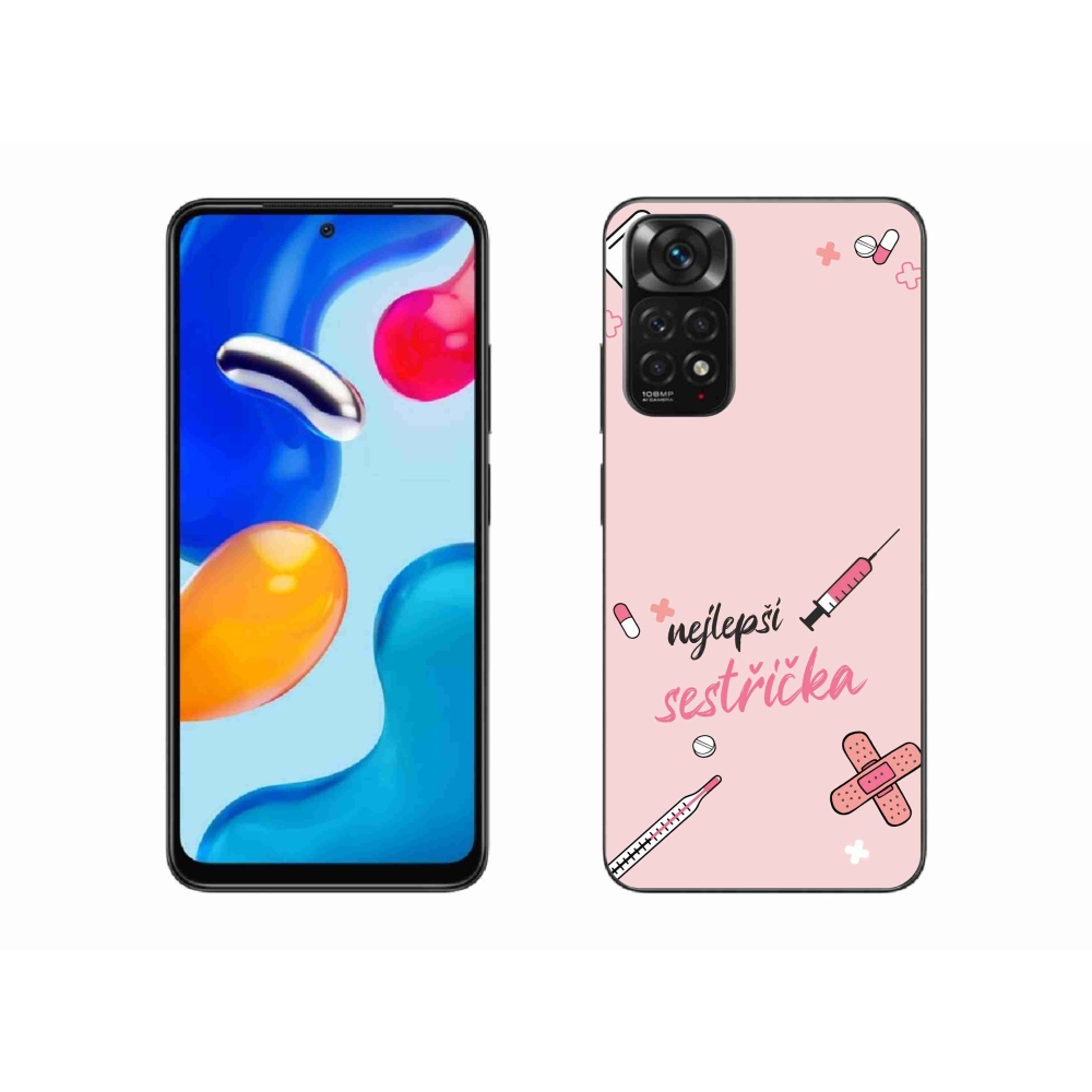 Gél borító mmCase a Xiaomi Redmi Note 11S 4G - legjobb kishúg rózsaszín háttérrel