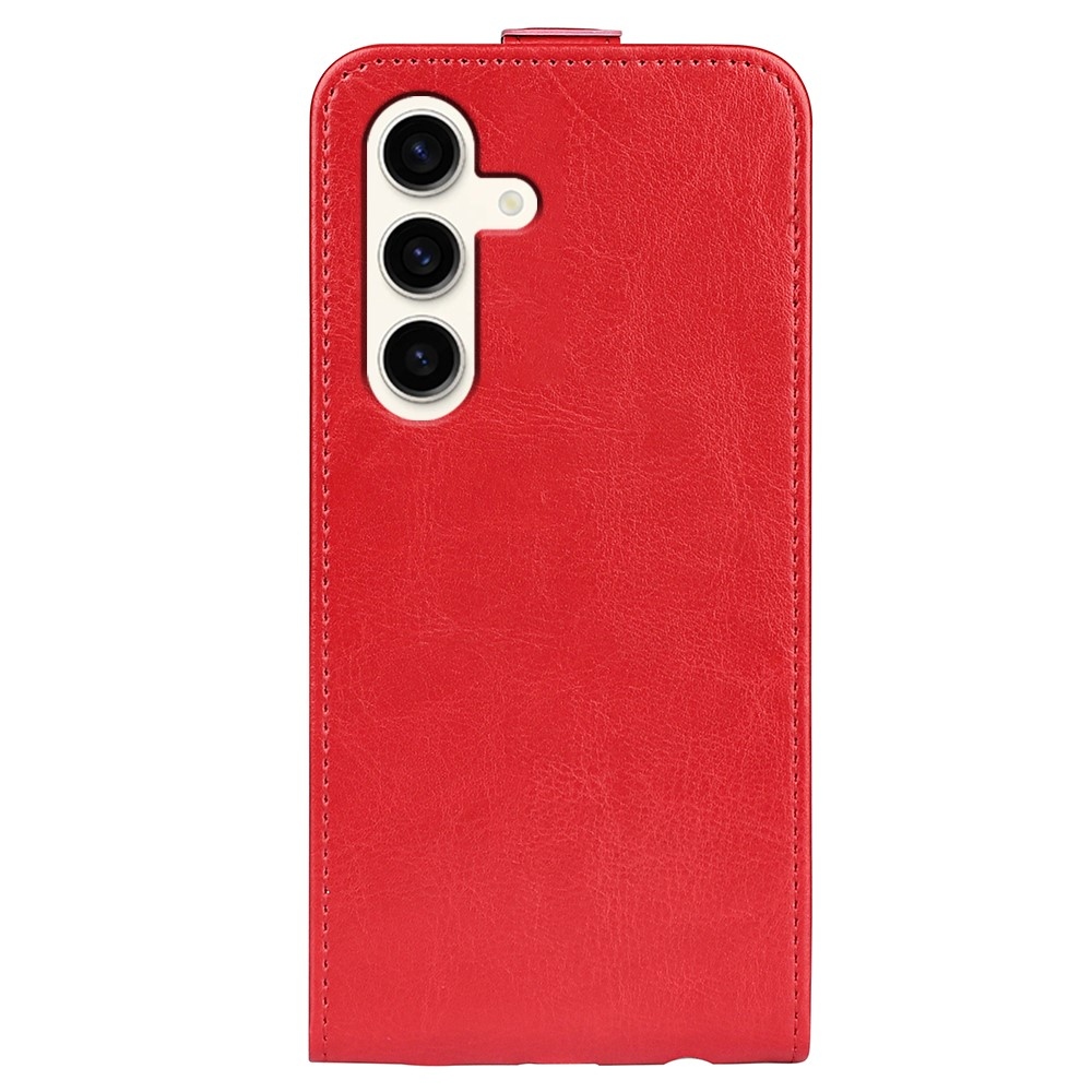 Függőleges flip tok Samsung Galaxy S24+ készülékhez - piros