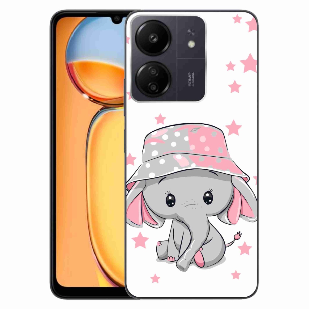 Gél borítás mmCase a Xiaomi Poco C65/Redmi 13C készülékhez - rózsaszín elefánt