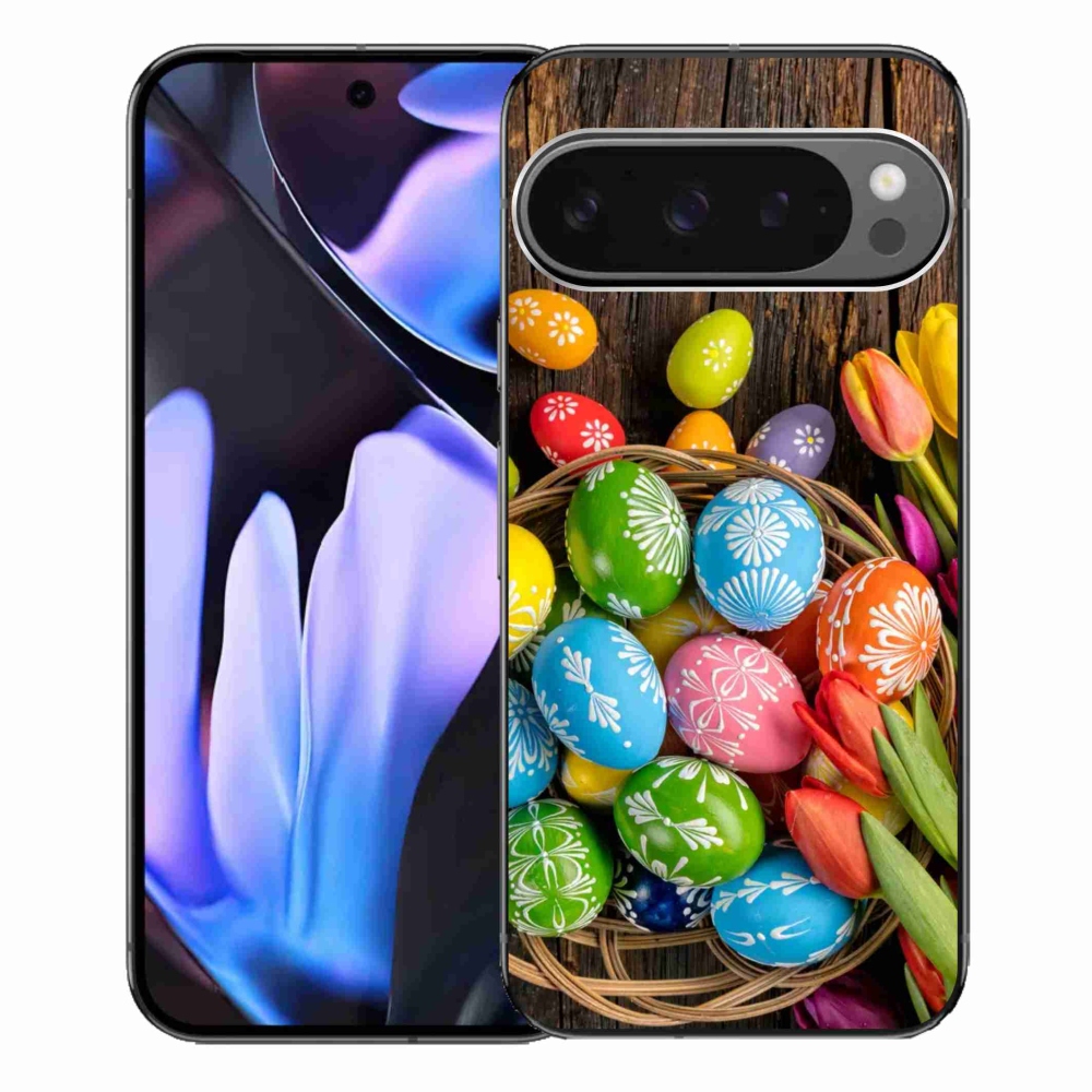 Gél borítás mmCase a Google Pixel 9 Pro XL számára - Húsvéti tojások