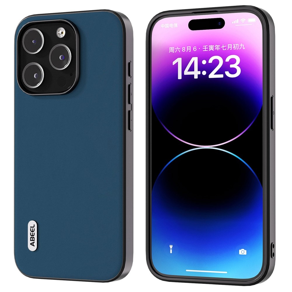 ABEEL zselés tok kemény hátlappal iPhone 15 Pro Max készülékhez - kék