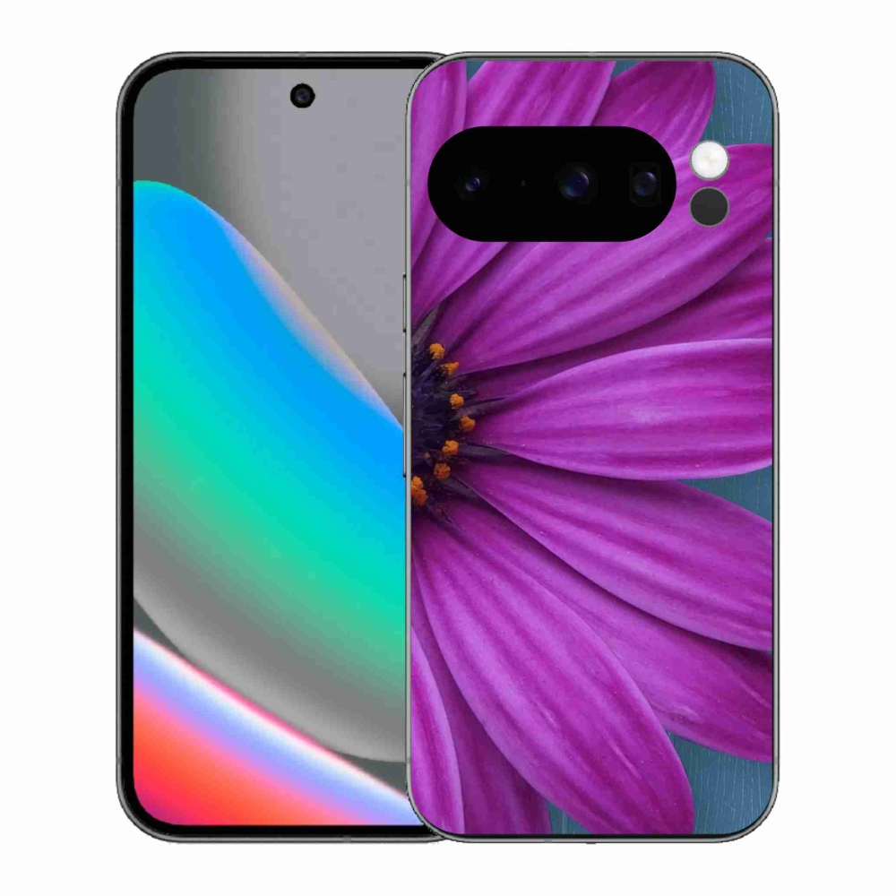 Zselés borítás mmCase a Google Pixel 10 Pro készülékhez - lila margaréta