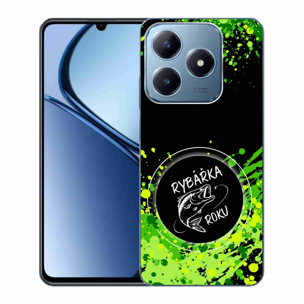 Gél borítás mmCase a Realme C63 készülékhez - az év halásznője fekete háttérrel