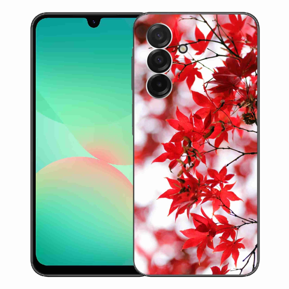 Zselés borítás mmCase Samsung Galaxy A26 5G - piros levelek