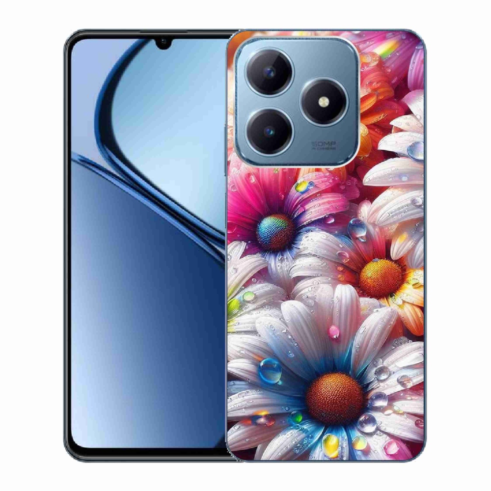 Zselés borító mmCase a Realme C63 készülékhez - színes margaréták