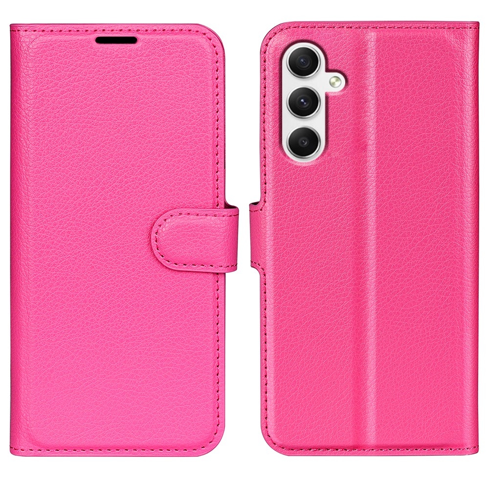 Litchi könyv tok Samsung Galaxy A35 5G - rózsaszínű