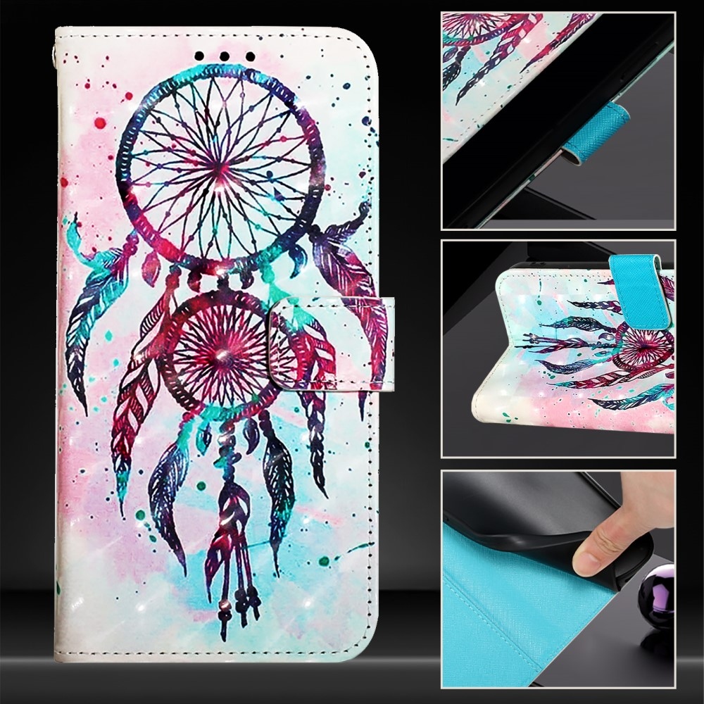 Patte könyv tok Samsung Galaxy M55 5G-hez - színes álomfogó