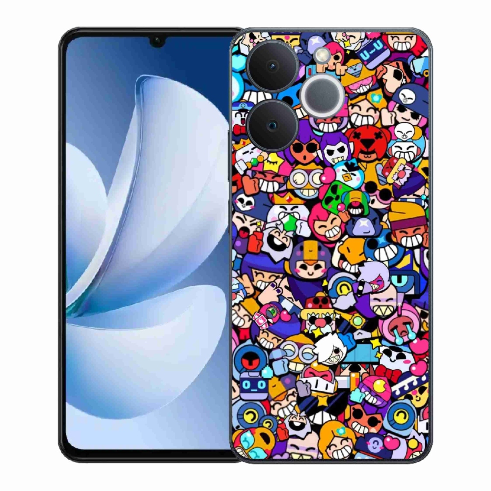 Zselés borítás mmCase a Realme Note 70T-hez - verekedős csillagok 2